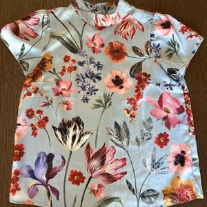 Floral Print Women's Blouse - Multicolor
